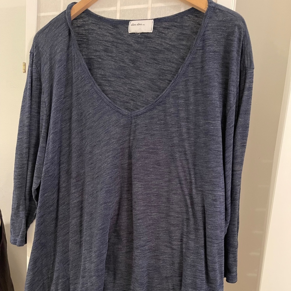 WOMEN'S ALLEN ALLEN LONG TUNIC IN DENIM